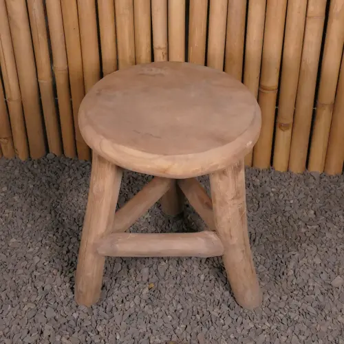 Product image of the product “Chair made of teak wood with triangle legs model about 45cm height ”